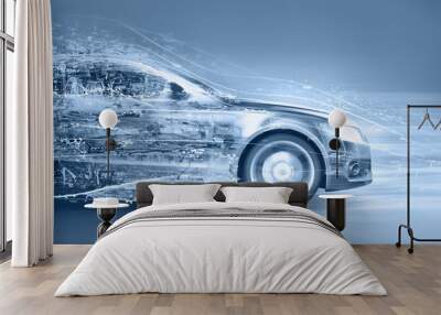 abstract car Wall mural