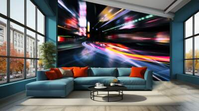 abstract city lights Wall mural