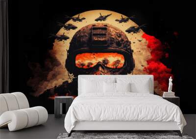 modern warfare illustration Wall mural