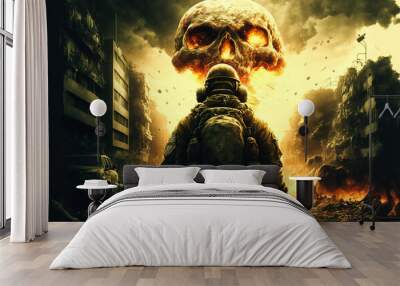 modern warfare illustration Wall mural