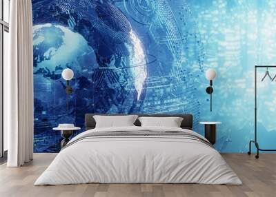 world map  abstract Wall mural