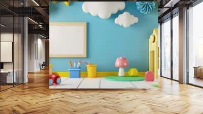 kindergarten room with colorful frames Wall mural