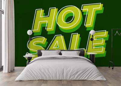 Hot sale. Text effect in bold text with modern colors Wall mural