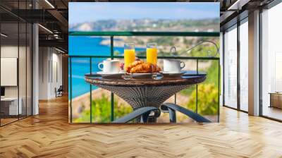 Breakfast on the balcony Wall mural