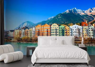 Innsbruck cityscape, Austria Wall mural