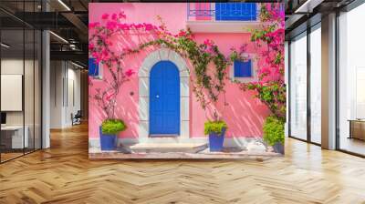 Old wooden door Wall mural