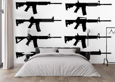 guns silhouette Wall mural