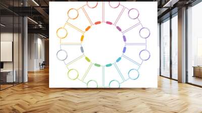 Basic circle infographic with 12 steps, process or options. Wall mural