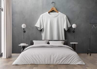 Relaxed fit T-shirt in soft gray, perfect for casual wear. Simple design, understated elegance. Wall mural