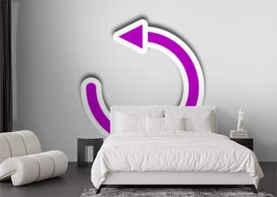 arrow, left, navigation, circle icon. Vector Illustration. Wall mural