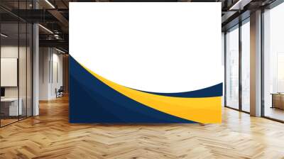 blue yellow wavy shapes background for poster design, banner, presentation, brochure, etc. vector illustration Wall mural