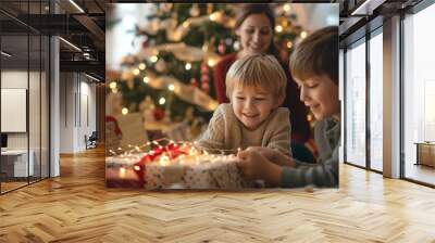 Christmas Morning Capture the joy and excitement Wall mural