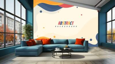 colorful abstract fluid shape design background with space for text.vector illustration Wall mural