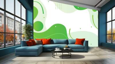 green abstract fluid background Wall mural