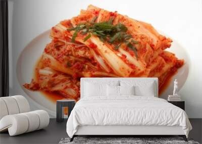 Kimchi (Korea) photo on white isolated background Wall mural