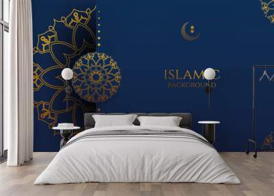 luxury mandala background. islamic greeting card with golden mandala. Wall mural