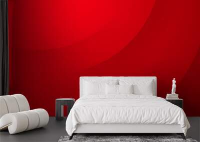 minimal red abstract background with wavy lines texture Wall mural