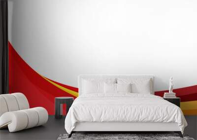 red abstract background with orange stripe Wall mural