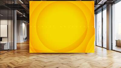 yellow abstract background with layered circles. great for wallpaper, banner, website, banner, design project. Wall mural