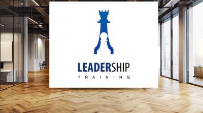 Leadership Training Logo With Chess Symbol Wall mural