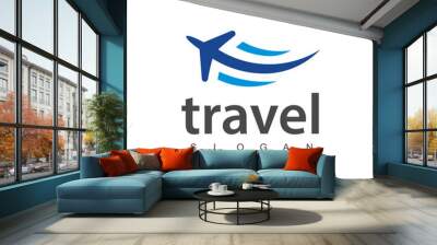 Travel agency business logo. transport, logistics delivery logo design Wall mural