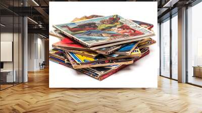 stack of comic books Wall mural