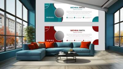 Modern creative business email signature template Wall mural