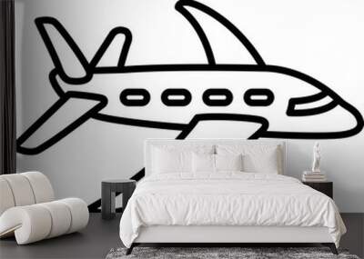 Plane Icon Wall mural