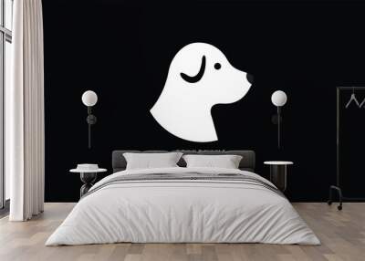 A minimal line art logo of dog, Abstract Dog vector Wall mural