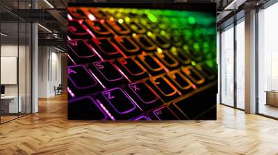 Backlight gaming keyboard with versatile color schemes Wall mural