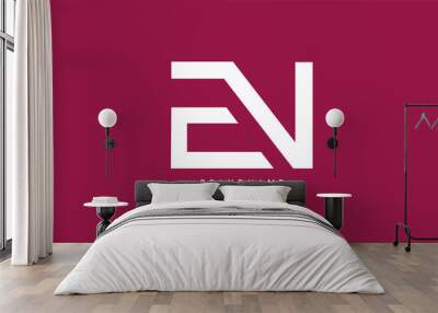 Alphabet letters Initials Monogram logo EN, NE, E and N Wall mural