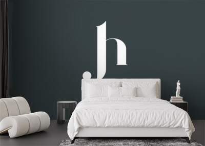 Alphabet letters Initials Monogram logo JH, HJ, J and H Wall mural