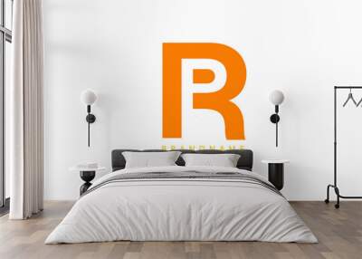 Alphabet letters Initials Monogram logo RP, PR, R and P Wall mural