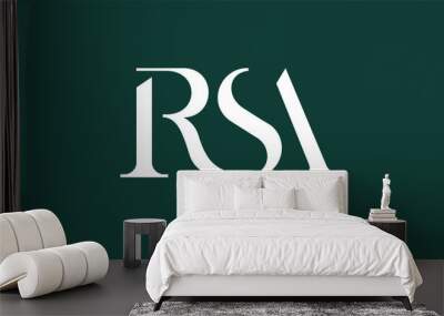 Alphabet letters Initials Monogram logo RSA, RS, SA Wall mural