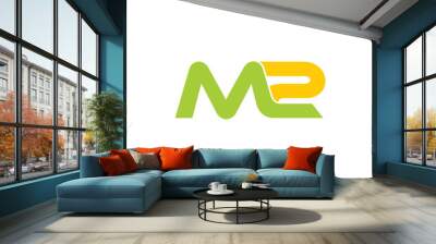 abstract letter m2 simple logo vector Wall mural