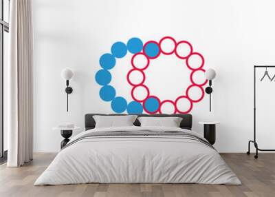 letter co dots circles geometric logo vector Wall mural