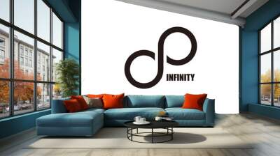 letter dp loop line geometric simple logo vector Wall mural