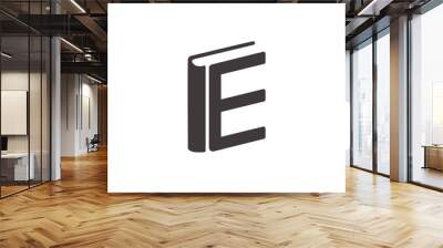 letter e book education symbol geometric icon vector Wall mural