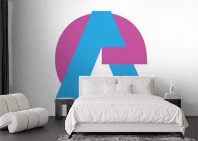 letter ea linked colorful logo vector Wall mural