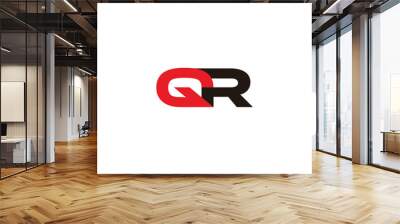 letter gr simple linked colorful logo vector Wall mural