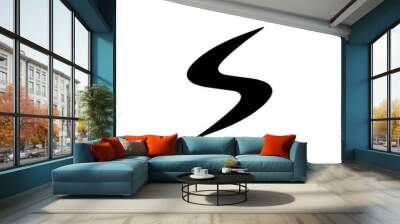 letter s simple curves design logo vector Wall mural