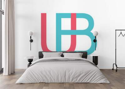 letter ub linked simple logo vector Wall mural