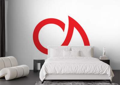 letters ds circle line arrow geometric logo vector Wall mural