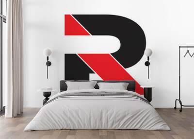 letters pr simple geometric logo vector Wall mural