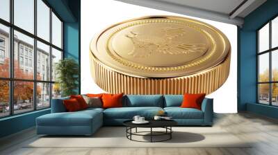 A gold coin with an eagle design Wall mural