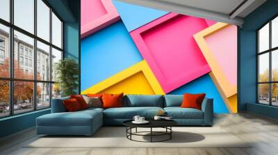 Abstract Background With Colorful Geometric Shapes Wall mural