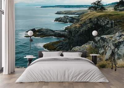 Rocky Coastline with Ocean View Wall mural