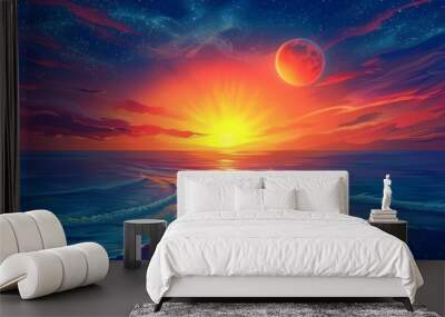 Spectacular Beach Sunset Wall mural