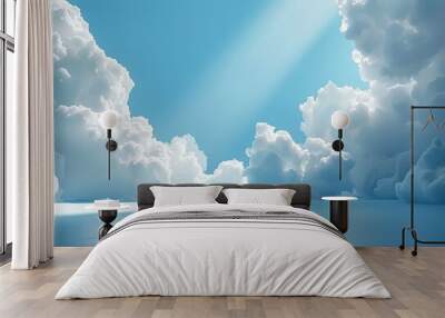 Stunning Cloudscape Sky and Water Reflection Wall mural