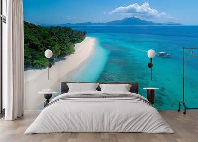 Tropical Island Paradise Beach Ocean Wall mural